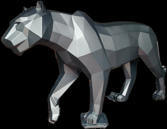 Escultura geométrica de caballo